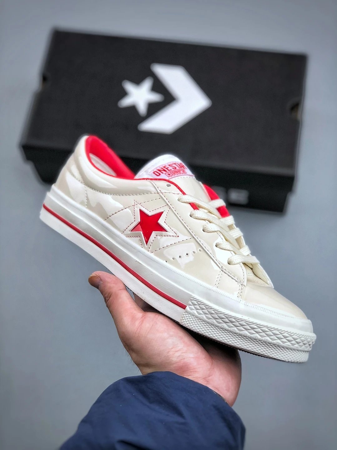 Converse White Red Star Low Top Sneakers - Buy at Kakobuy Spreads