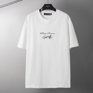 Rick Owens Signature White Cotton T-Shirt